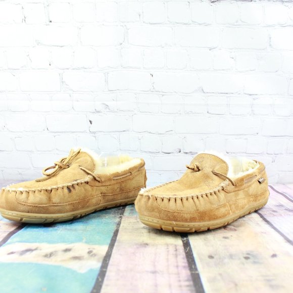 LL Bean Wicked Good Moccasins Slippers Sz 12 Wide - Picture 2 of 9